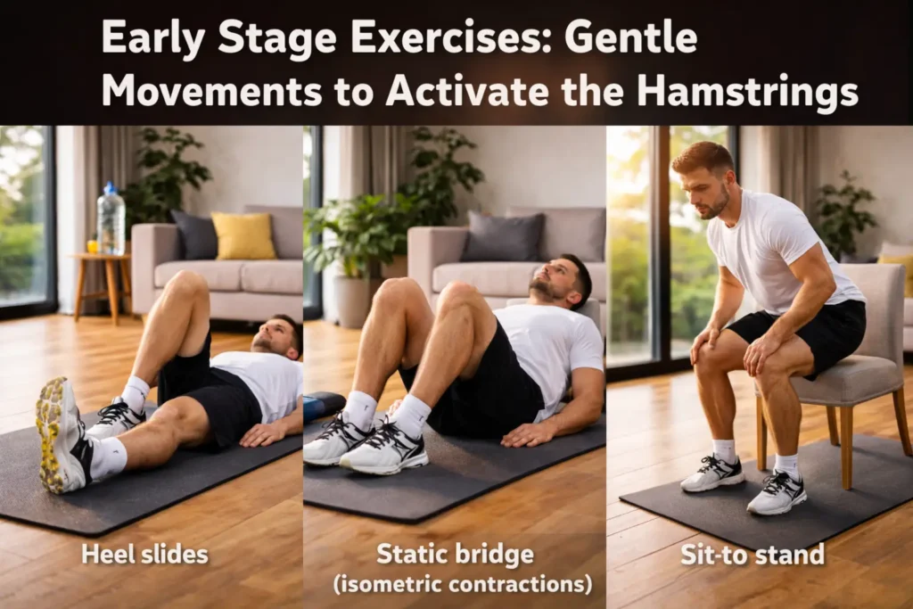 Early Stage Exercises Gentle Movements to Activate the Hamstrings